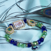 Divine Guru Ji Swaroop Bracelet with Peacock Stones