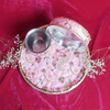 Elegant Light Pink Multicolor Embroidered Karwa Chauth Thali Set
