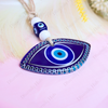 Turkish Evil Eye Wall Hanging Charm with Blue Beads