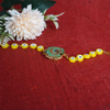 Guru Ji Agate Swaroop Bracelet with Yellow Stones