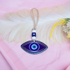 Turkish Evil Eye Wall Hanging Charm with Blue Beads