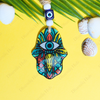 Colourful Hamsa Evil Eye Wall Hanging with Jute Rope