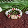 Guru Ji Swaroop Bracelets with White Pearls