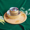 Decorated Karwa Chauth Pooja Golden Pearl Thali Set
