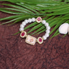 Guru Ji Swaroop Bracelets with White Pearls