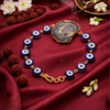 Guru Ji Agate Swaroop Bracelet with Evil Eye Blue Stones