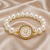 Guru Ji Big White Pearl Bracelet with Divine Guru JI Swaroop