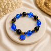 Shukrana Jai Guru Ji bracelet with blue and black 10mm pearl beads